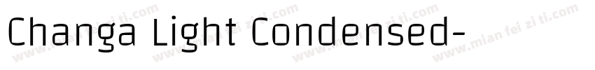 Changa Light Condensed字体转换